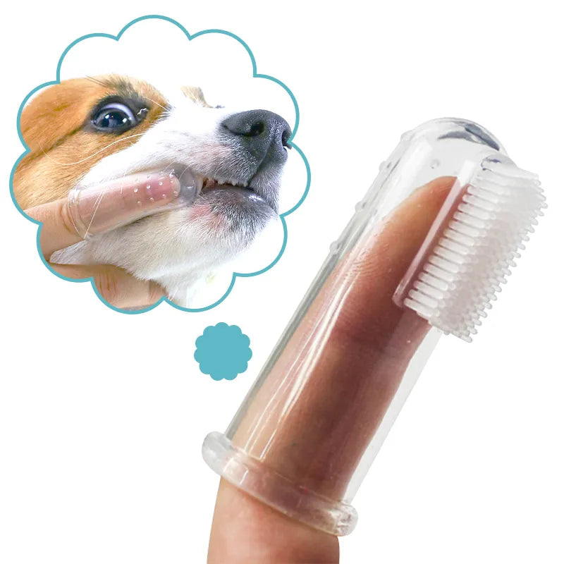 Dedal Higiênico Para Cachorro- Escova Dental de Silicone